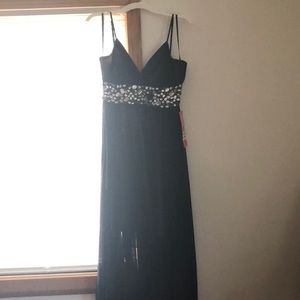 Black hi-lo dress
